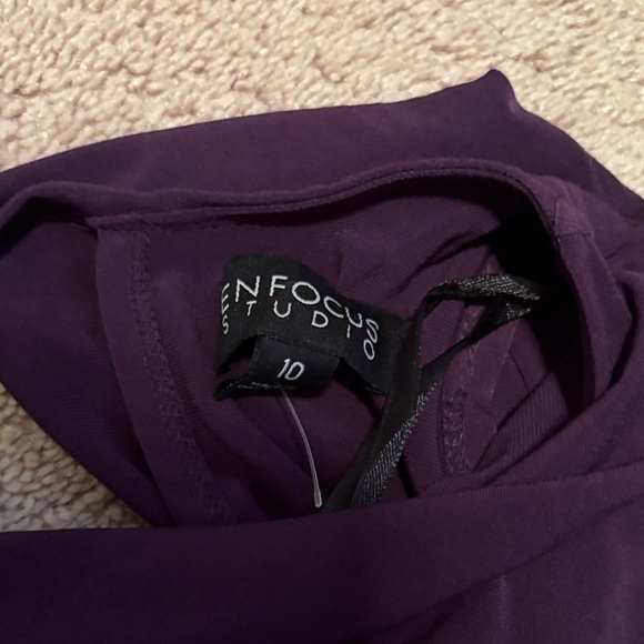 Enfocus Studio Asymmetrical Dress in Purple and Black - Picture 5 of 7